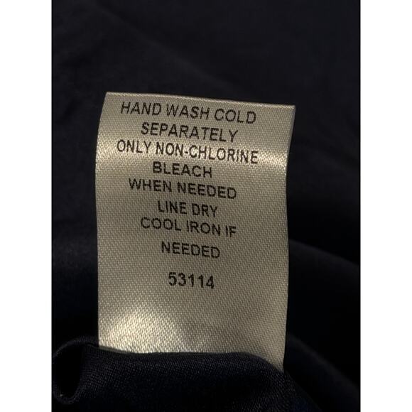 Papell Boutique Evening Beaded Sequin Silk Top Black Short Sleeve Size Small - Picture 11 of 16